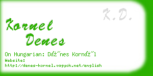 kornel denes business card